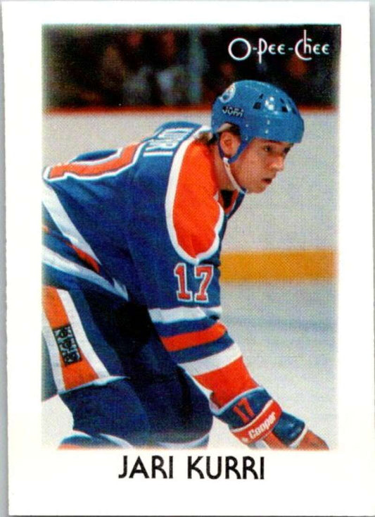 1987-88 O-Pee-Chee Minis #21 Jari Kurri  Edmonton Oilers  V84243 Image 1