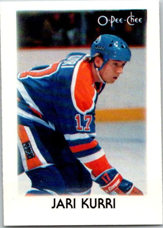 1987-88 O-Pee-Chee Minis #21 Jari Kurri  Edmonton Oilers  V84244 Image 1