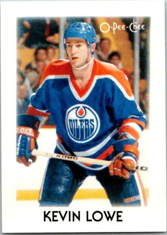 1987-88 O-Pee-Chee Minis #25 Kevin Lowe  Edmonton Oilers  V84257 Image 1
