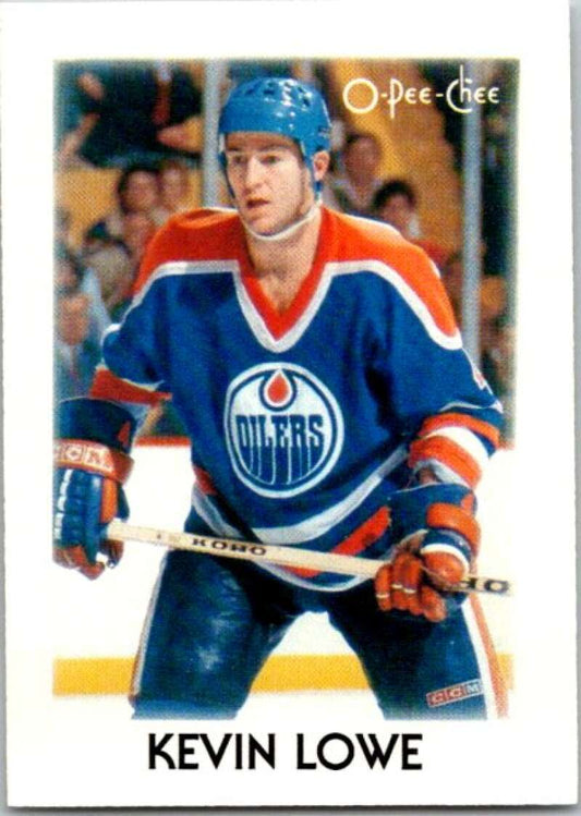 1987-88 O-Pee-Chee Minis #25 Kevin Lowe  Edmonton Oilers  V84258 Image 1