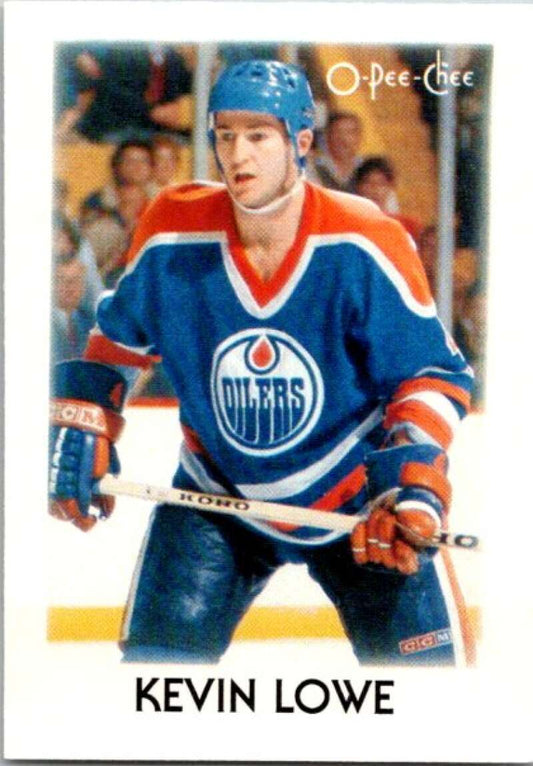 1987-88 O-Pee-Chee Minis #25 Kevin Lowe  Edmonton Oilers  V84260 Image 1