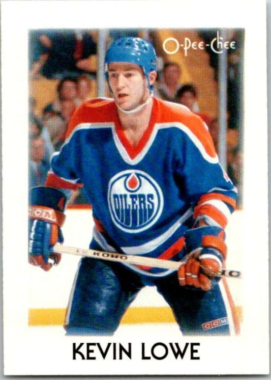 1987-88 O-Pee-Chee Minis #25 Kevin Lowe  Edmonton Oilers  V84261 Image 1