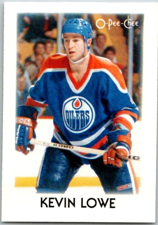 1987-88 O-Pee-Chee Minis #25 Kevin Lowe  Edmonton Oilers  V84262 Image 1