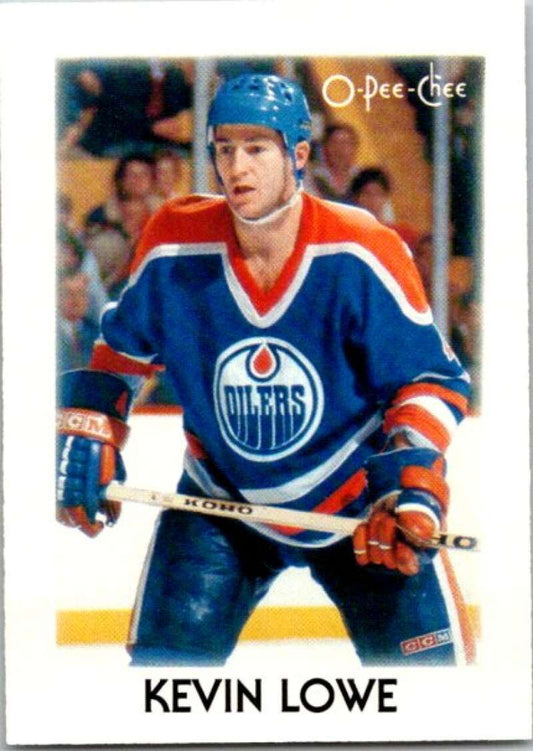 1987-88 O-Pee-Chee Minis #25 Kevin Lowe  Edmonton Oilers  V84265 Image 1