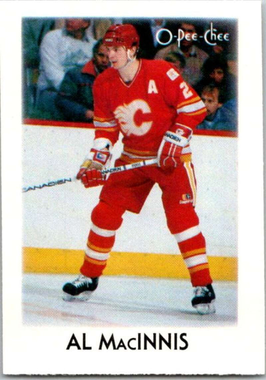 1987-88 O-Pee-Chee Minis #26 Al MacInnis  Calgary Flames  V84267 Image 1