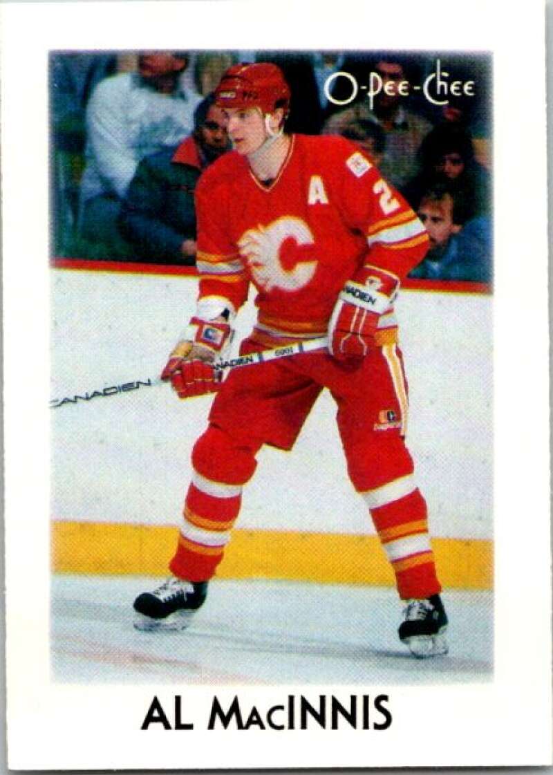 1987-88 O-Pee-Chee Minis #26 Al MacInnis  Calgary Flames  V84268 Image 1