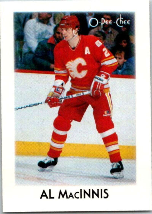 1987-88 O-Pee-Chee Minis #26 Al MacInnis  Calgary Flames  V84270 Image 1
