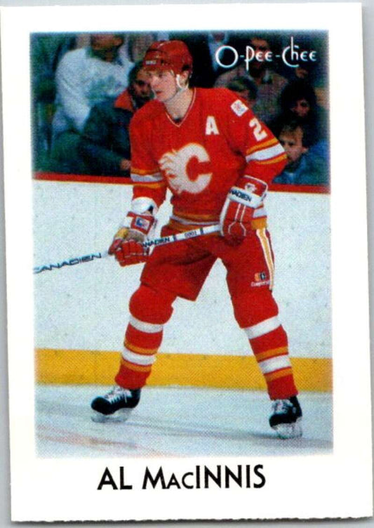 1987-88 O-Pee-Chee Minis #26 Al MacInnis  Calgary Flames  V84271 Image 1