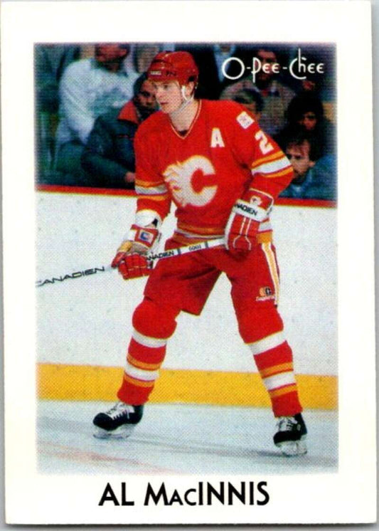 1987-88 O-Pee-Chee Minis #26 Al MacInnis  Calgary Flames  V84273 Image 1