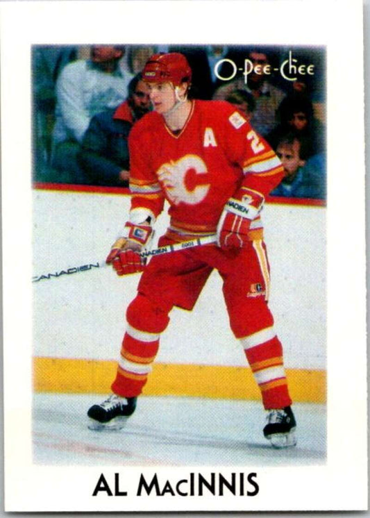 1987-88 O-Pee-Chee Minis #26 Al MacInnis  Calgary Flames  V84274 Image 1