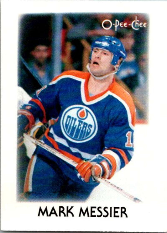 1987-88 O-Pee-Chee Minis #28 Mark Messier  Edmonton Oilers  V84281 Image 1