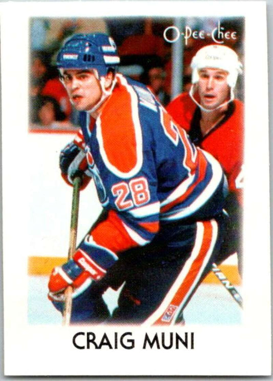 1987-88 O-Pee-Chee Minis #30 Craig Muni  Edmonton Oilers  V84284 Image 1