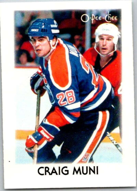 1987-88 O-Pee-Chee Minis #30 Craig Muni  Edmonton Oilers  V84286 Image 1