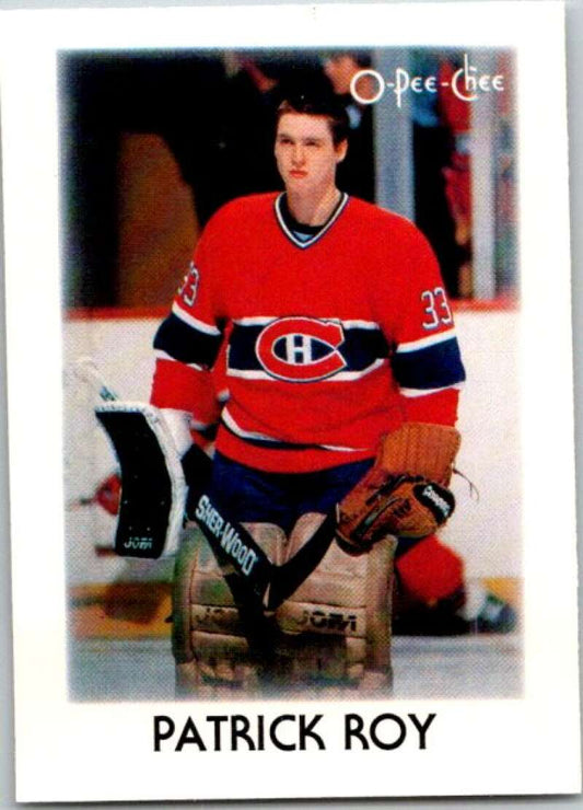 1987-88 O-Pee-Chee Minis #36 Patrick Roy  Montreal Canadiens  V84321 Image 1