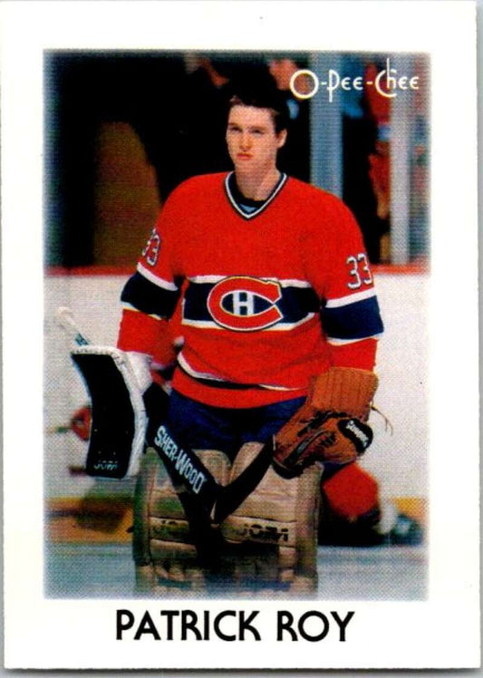 1987-88 O-Pee-Chee Minis #36 Patrick Roy  Montreal Canadiens  V84322 Image 1
