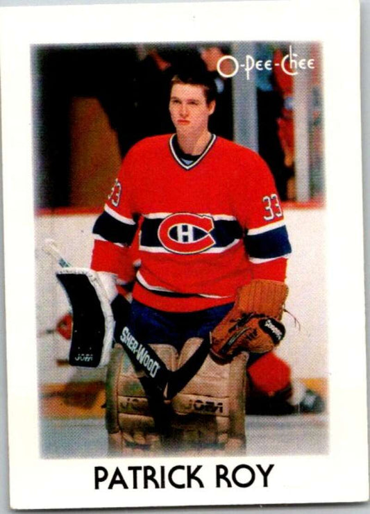1987-88 O-Pee-Chee Minis #36 Patrick Roy  Montreal Canadiens  V84323 Image 1