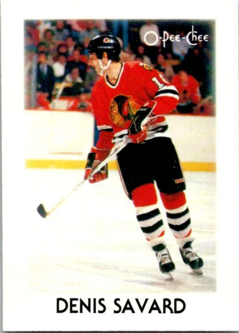 1987-88 O-Pee-Chee Minis #39 Denis Savard  Chicago Blackhawks  V84329 Image 1