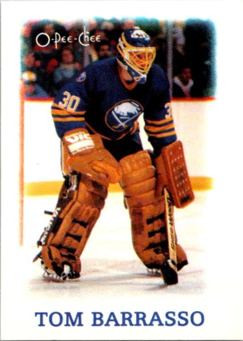 1988-89 O-Pee-Chee Minis #1 Tom Barrasso  Buffalo Sabres  V84353 Image 1