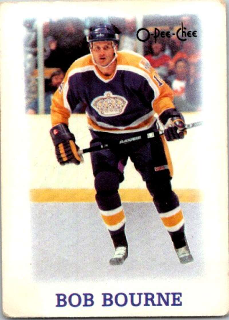 1988-89 O-Pee-Chee Minis #2 Bob Bourne  Los Angeles Kings  V84354 Image 1