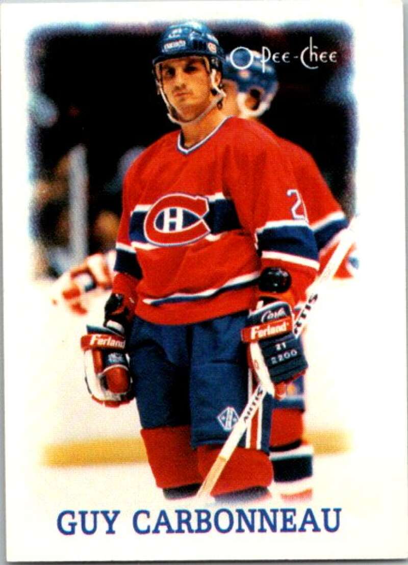 1988-89 O-Pee-Chee Minis #4 Guy Carbonneau  Montreal Canadiens  V84363 Image 1