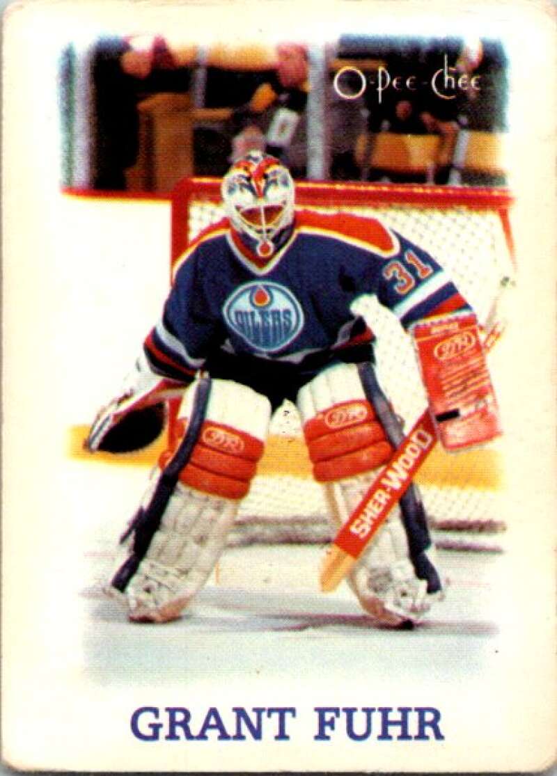 1988-89 O-Pee-Chee Minis #9 Grant Fuhr  Edmonton Oilers  V84375 Image 1