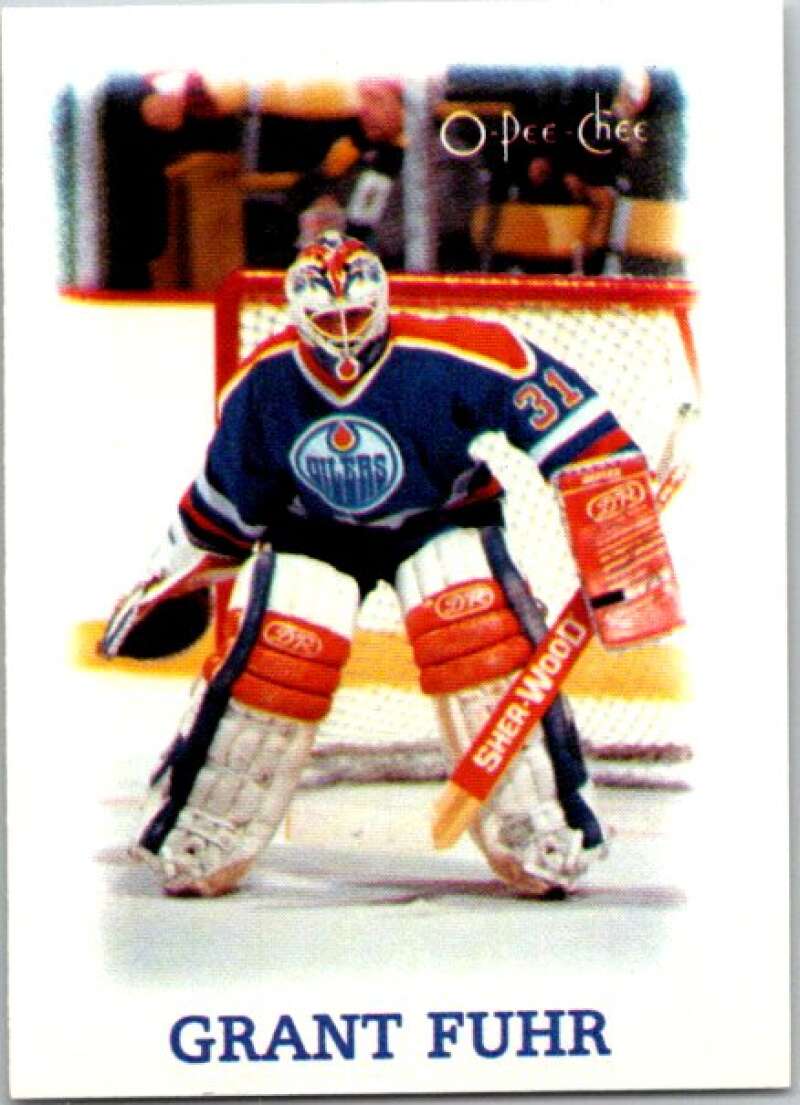 1988-89 O-Pee-Chee Minis #9 Grant Fuhr  Edmonton Oilers  V84377 Image 1