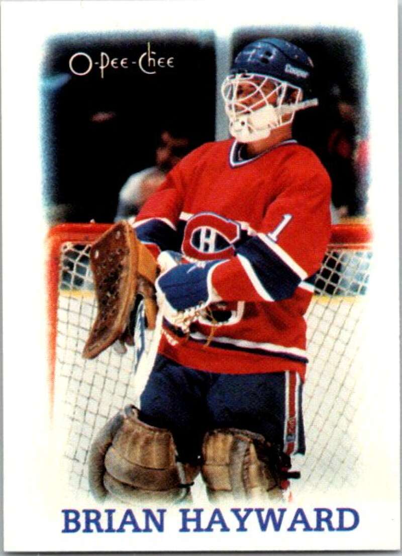 1988-89 O-Pee-Chee Minis #13 Brian Hayward  Montreal Canadiens  V84384 Image 1