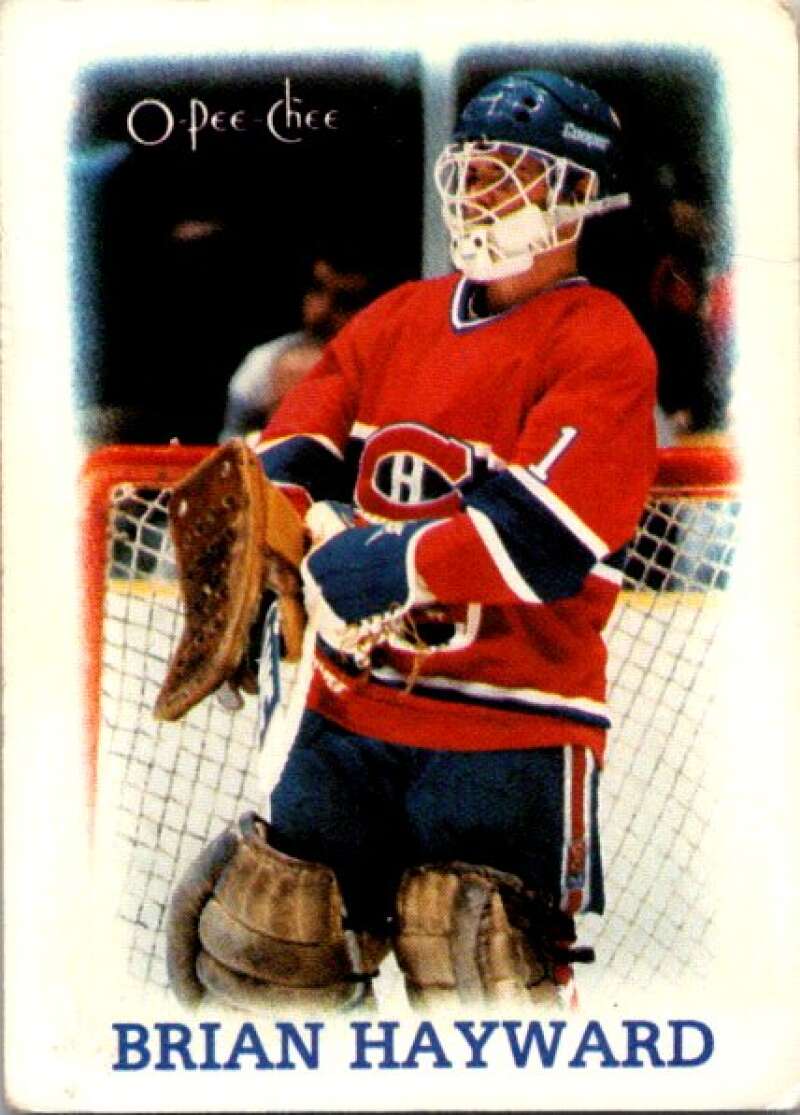 1988-89 O-Pee-Chee Minis #13 Brian Hayward  Montreal Canadiens  V84388 Image 1