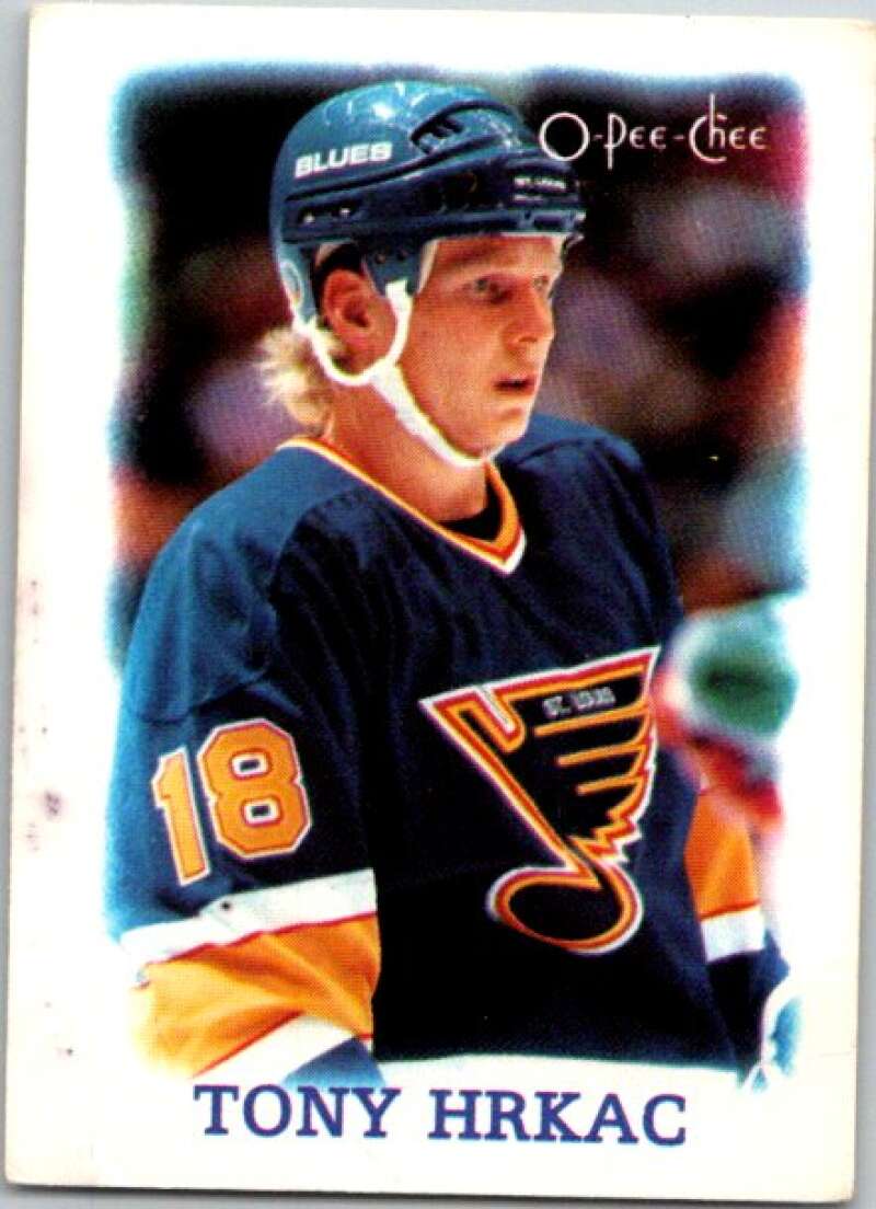 1988-89 O-Pee-Chee Minis #15 Tony Hrkac  St. Louis Blues  V84393 Image 1