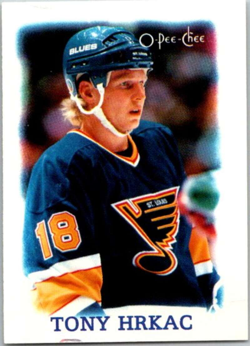 1988-89 O-Pee-Chee Minis #15 Tony Hrkac  St. Louis Blues  V84394 Image 1