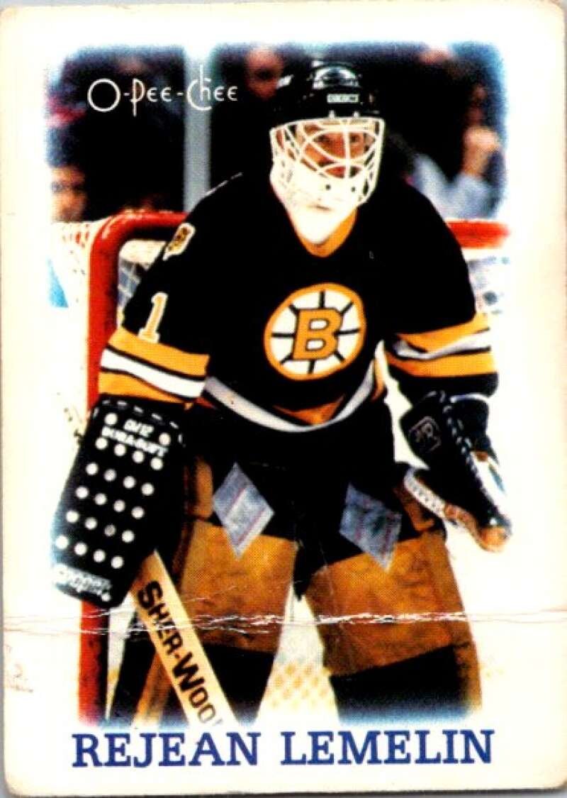 1988-89 O-Pee-Chee Minis #18 Reggie Lemelin  Boston Bruins  V84403 Image 1