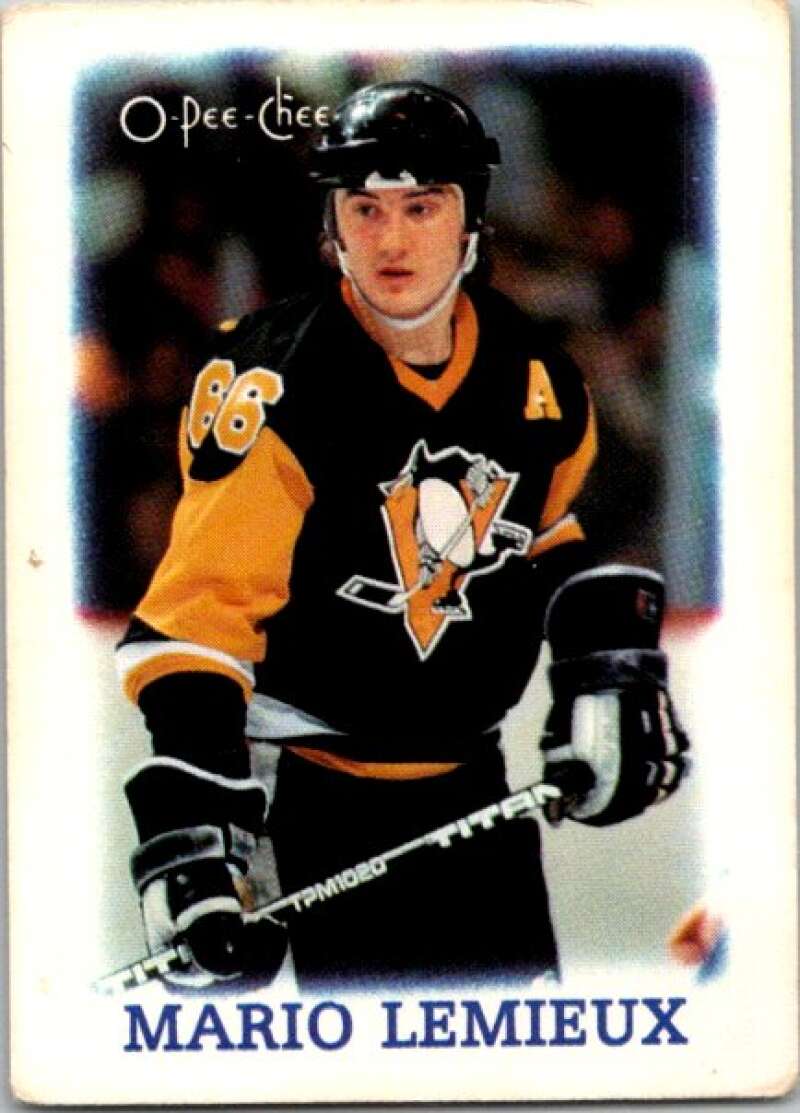 1988-89 O-Pee-Chee Minis #19 Mario Lemieux  Pittsburgh Penguins  V84405 Image 1