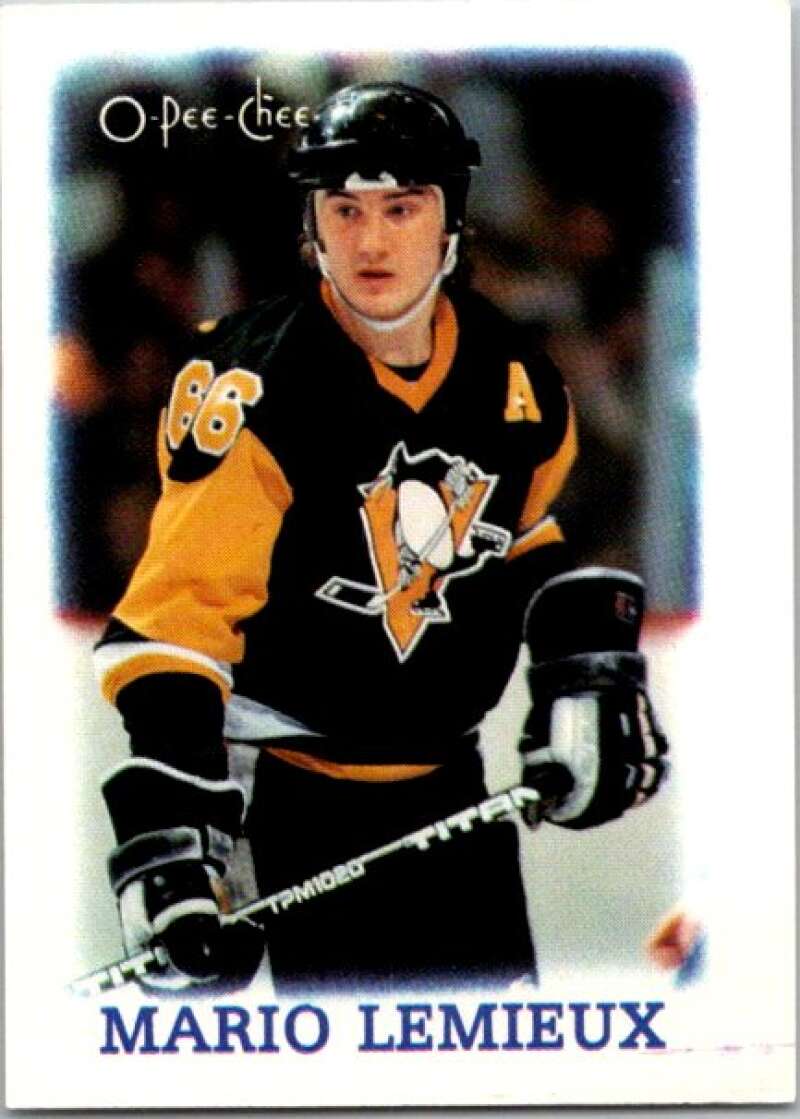 1988-89 O-Pee-Chee Minis #19 Mario Lemieux  Pittsburgh Penguins  V84406 Image 1