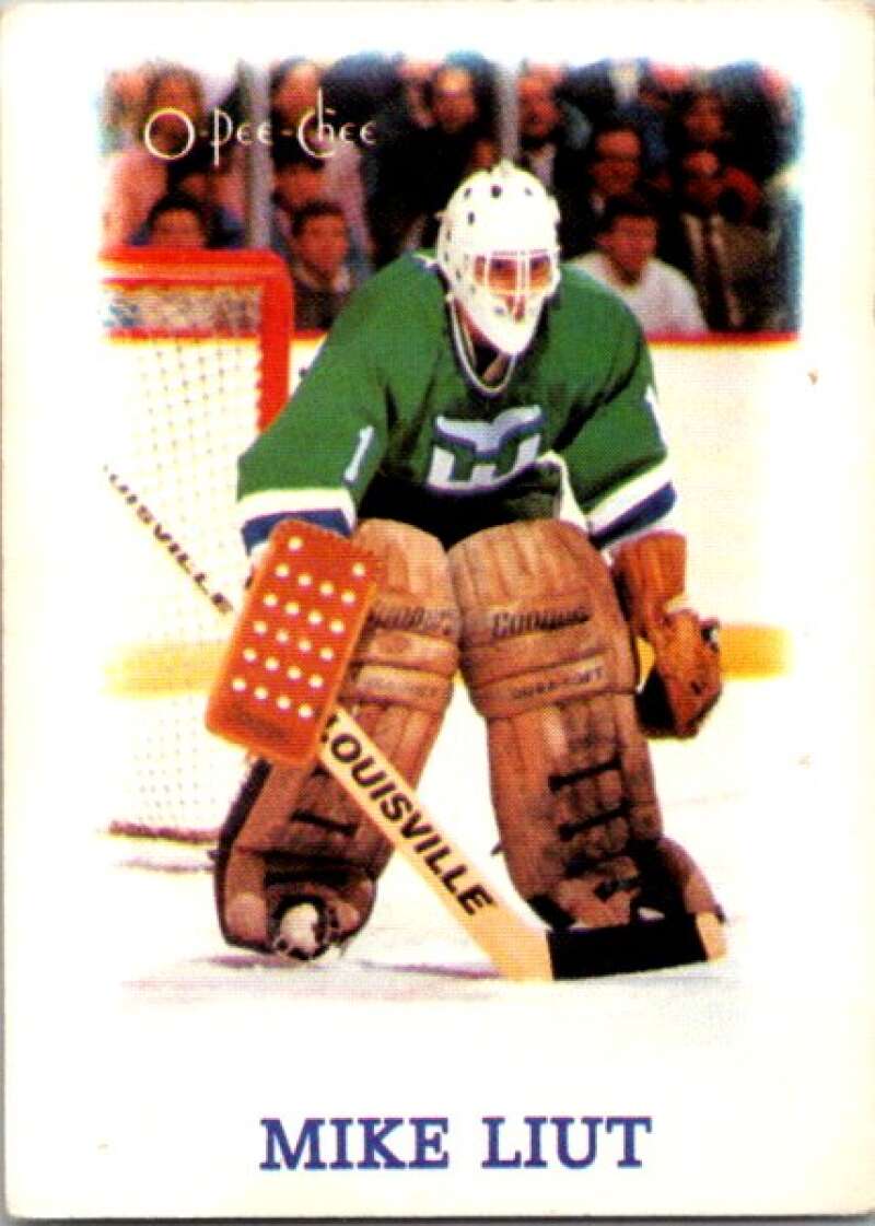 1988-89 O-Pee-Chee Minis #20 Mike Liut  Hartford Whalers  V84410 Image 1