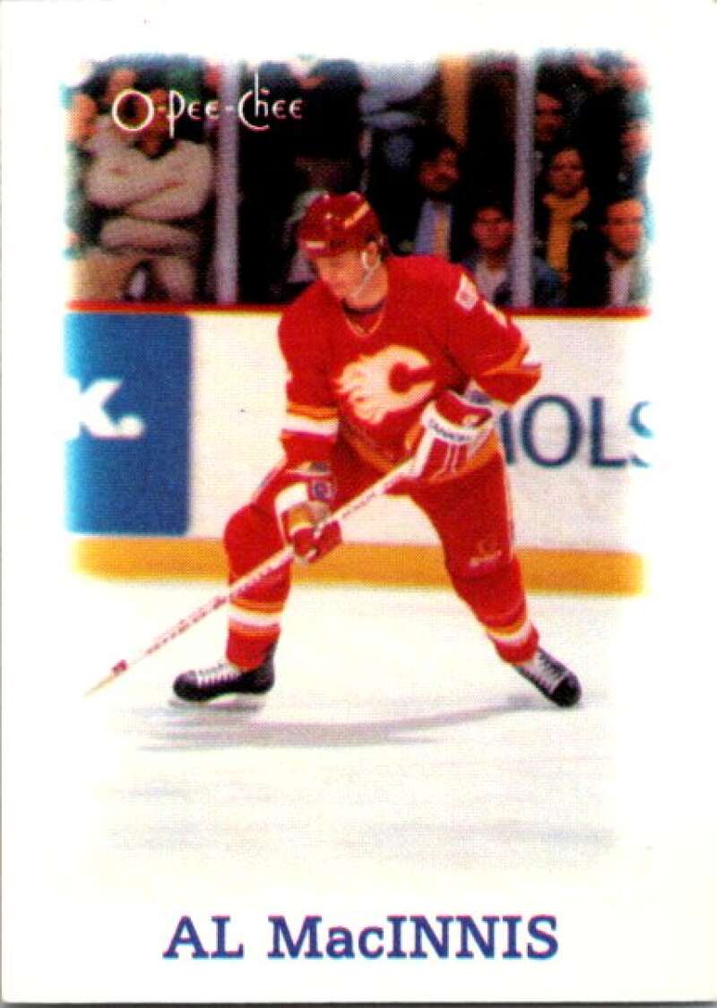 1988-89 O-Pee-Chee Minis #22 Al MacInnis  Calgary Flames  V84419 Image 1