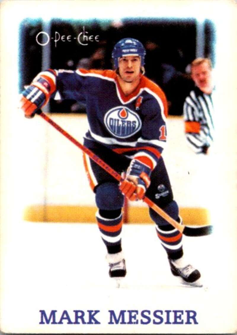 1988-89 O-Pee-Chee Minis #25 Mark Messier  Edmonton Oilers  V84427 Image 1