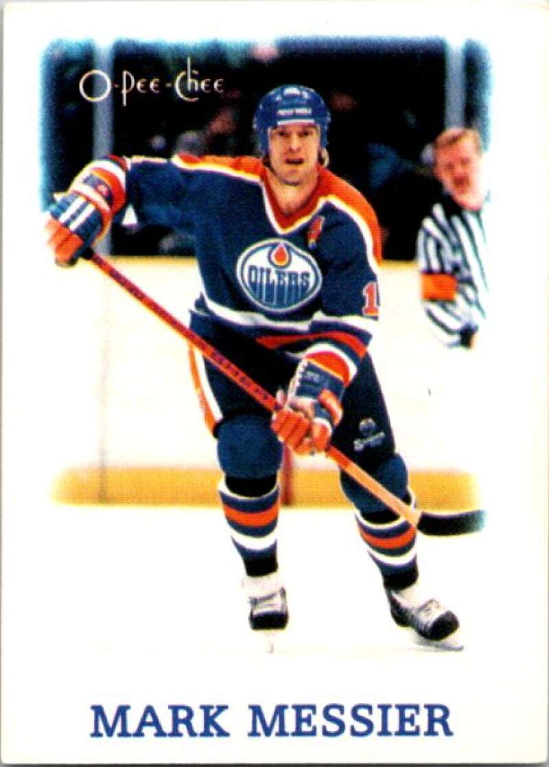 1988-89 O-Pee-Chee Minis #25 Mark Messier  Edmonton Oilers  V84428 Image 1