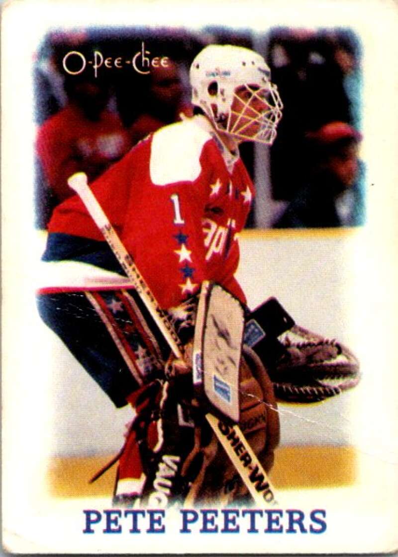 1988-89 O-Pee-Chee Minis #30 Pete Peeters  Washington Capitals  V84439 Image 1