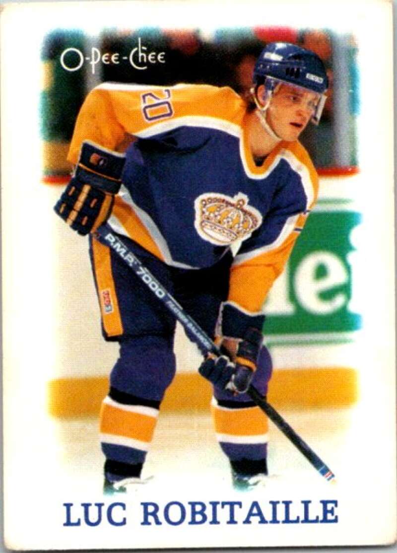 1988-89 O-Pee-Chee Minis #32 Luc Robitaille  Los Angeles Kings  V84443 Image 1