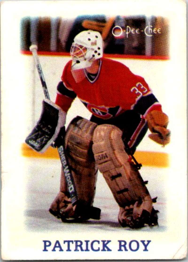 1988-89 O-Pee-Chee Minis #33 Patrick Roy  Montreal Canadiens  V84444 Image 1