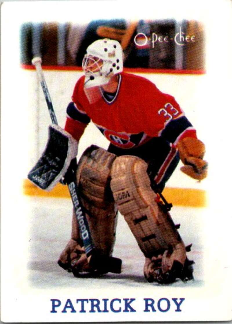 1988-89 O-Pee-Chee Minis #33 Patrick Roy  Montreal Canadiens  V84445 Image 1