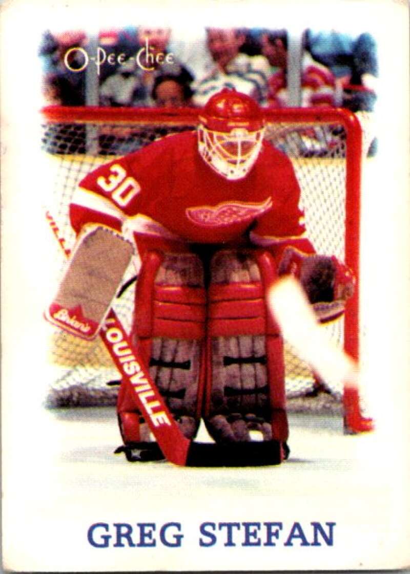 1988-89 O-Pee-Chee Minis #38 Greg Stefan  Detroit Red Wings  V84459 Image 1