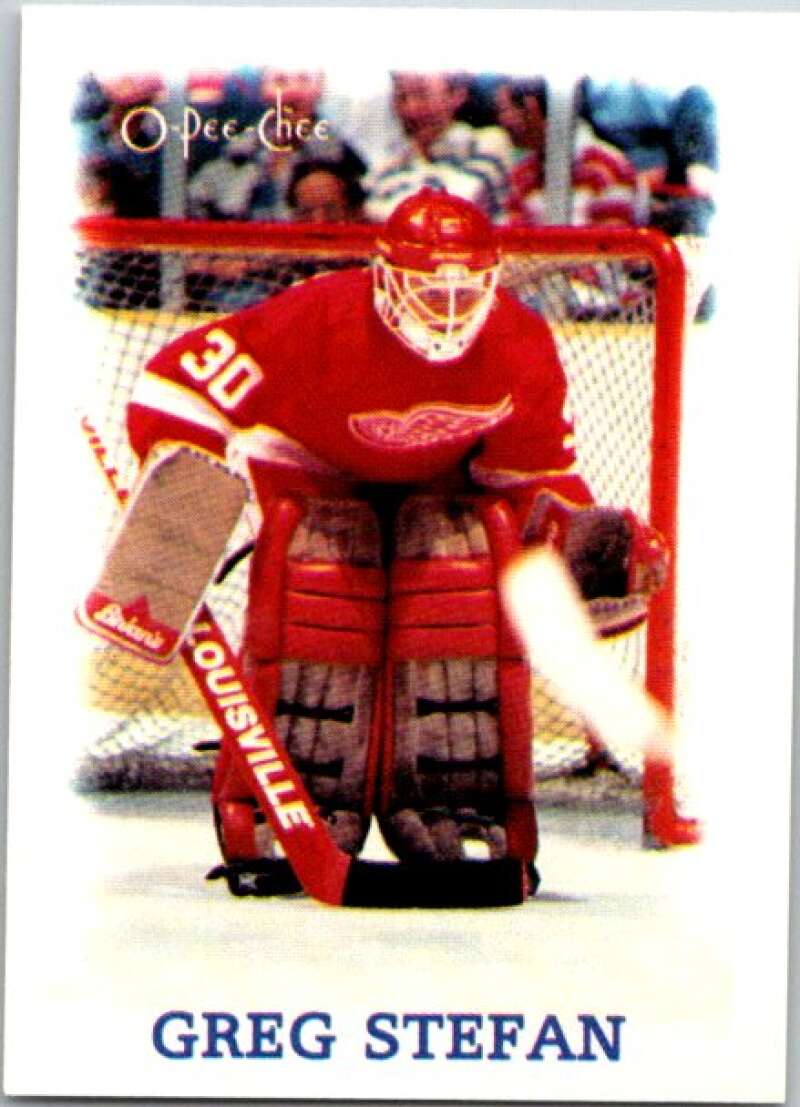 1988-89 O-Pee-Chee Minis #38 Greg Stefan  Detroit Red Wings  V84460 Image 1