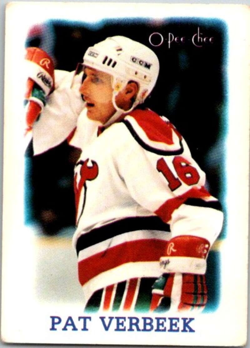 1988-89 O-Pee-Chee Minis #43 Pat Verbeek  New Jersey Devils  V84472 Image 1