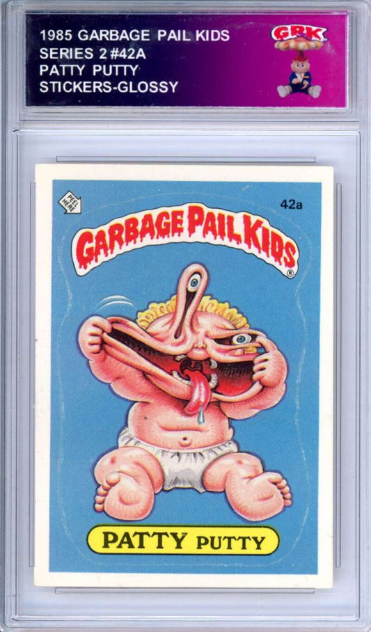 1985 Topps Garbage Pail Kids Series 2 #42a Patty Putty   Authentic Encased Image 1