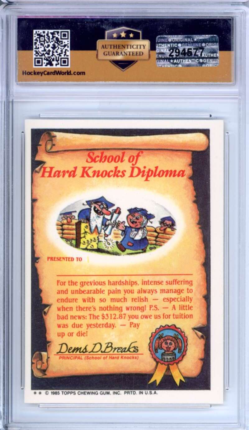 1985 Topps Garbage Pail Kids Series 2 #49b Fran Fran   Authentic Encased Image 2