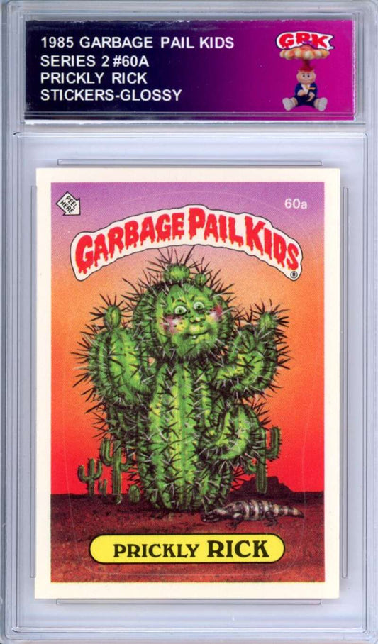 1985 Topps Garbage Pail Kids Series 2 #60a Prickly Rick   Authentic Encased Image 1