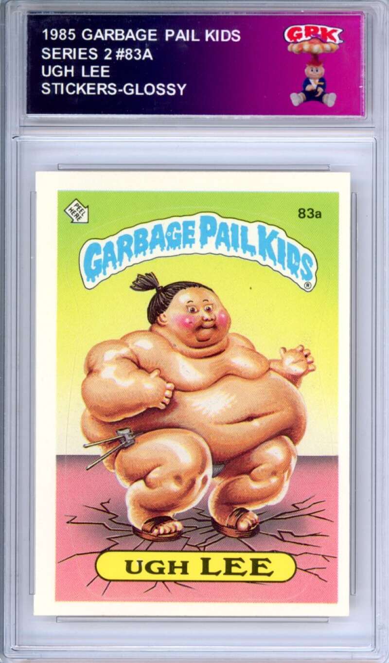 1985 Topps Garbage Pail Kids Series 2 #83a Ugh Lee   Authentic Encased Image 1