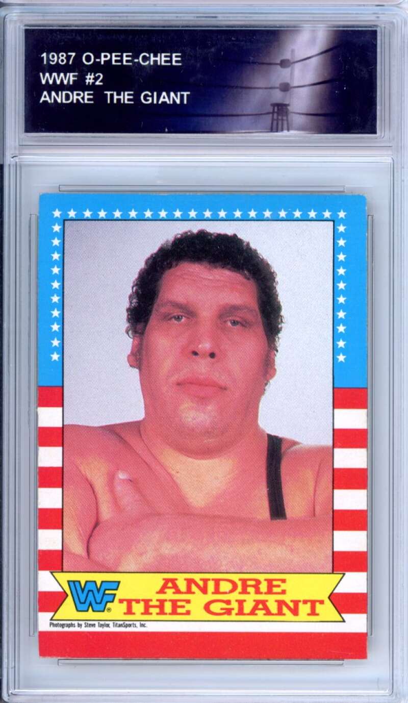 1987 O-Pee-Chee WWF #2 Andre the Giant Rookie Authentic Encased Image 1
