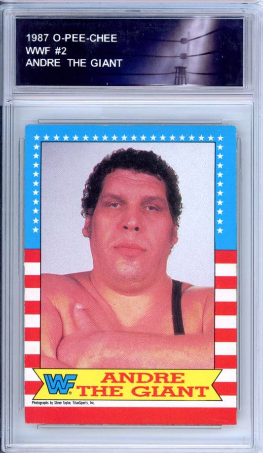 1987 O-Pee-Chee WWF #2 Andre the Giant Rookie Authentic Encased Image 1